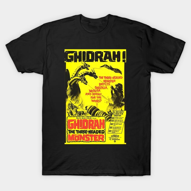 Classic Kaiju Movie Poster - Dragon vs Lizzard T-Shirt by Starbase79